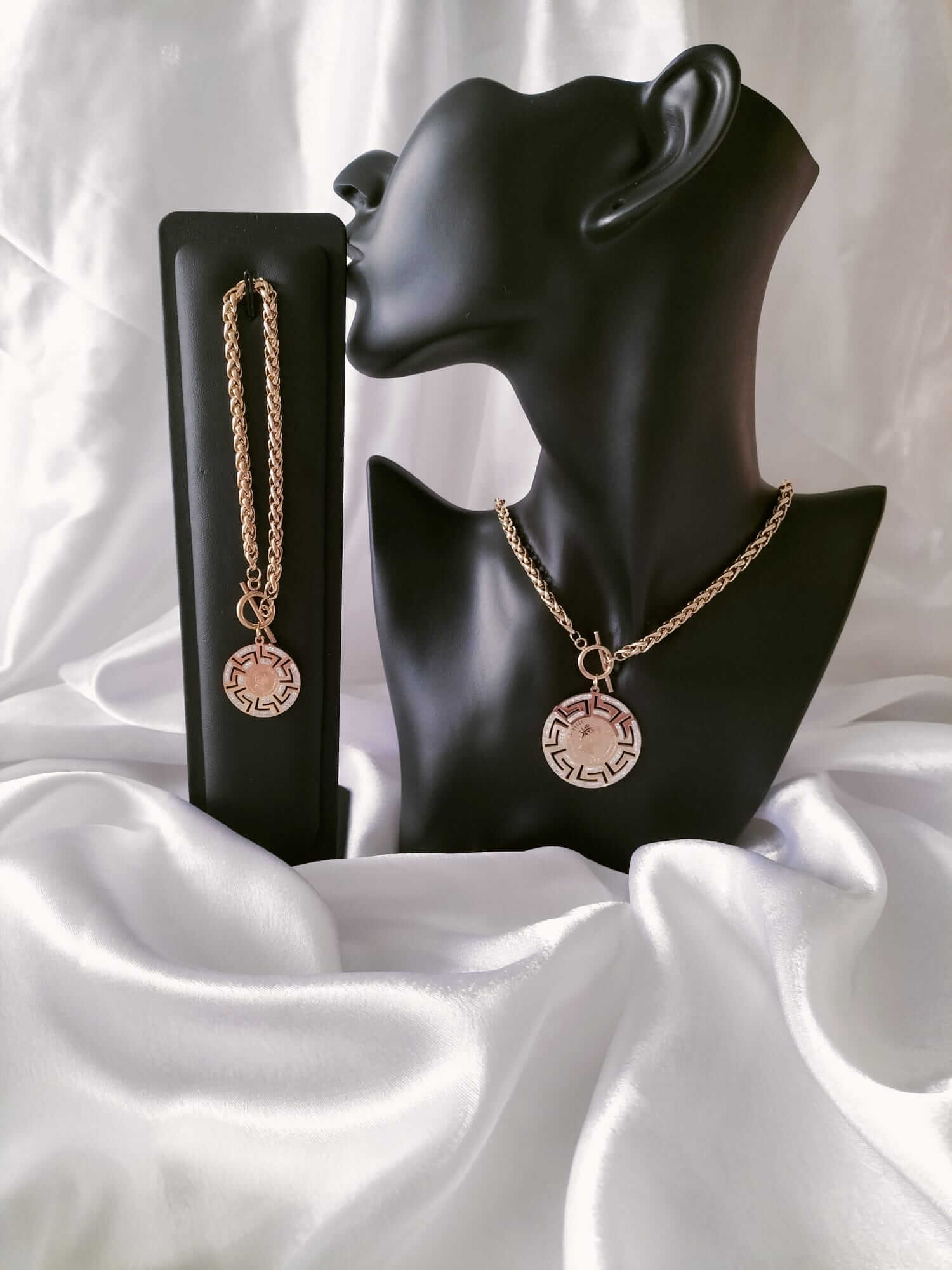 Collier Acier Pendentif Rond